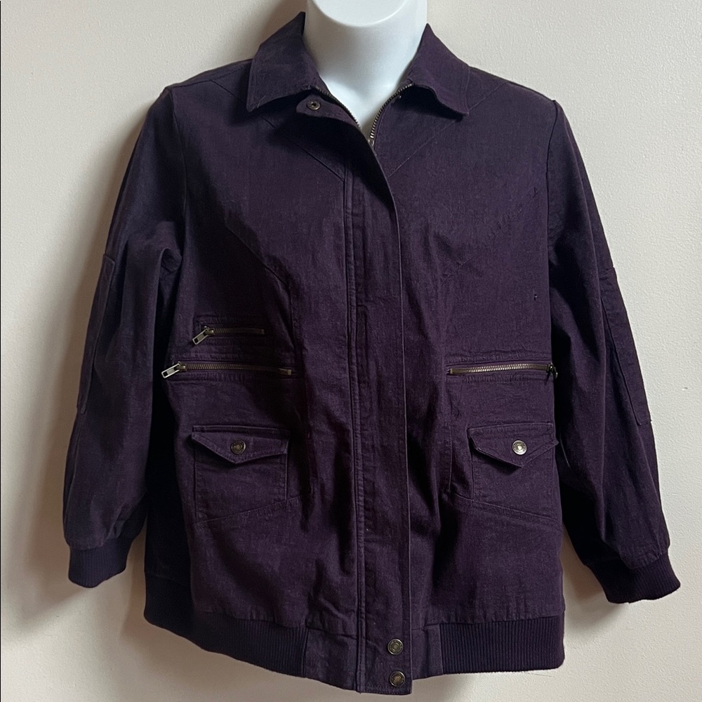 Denim 24/7 Dark Purple Utility Jacket